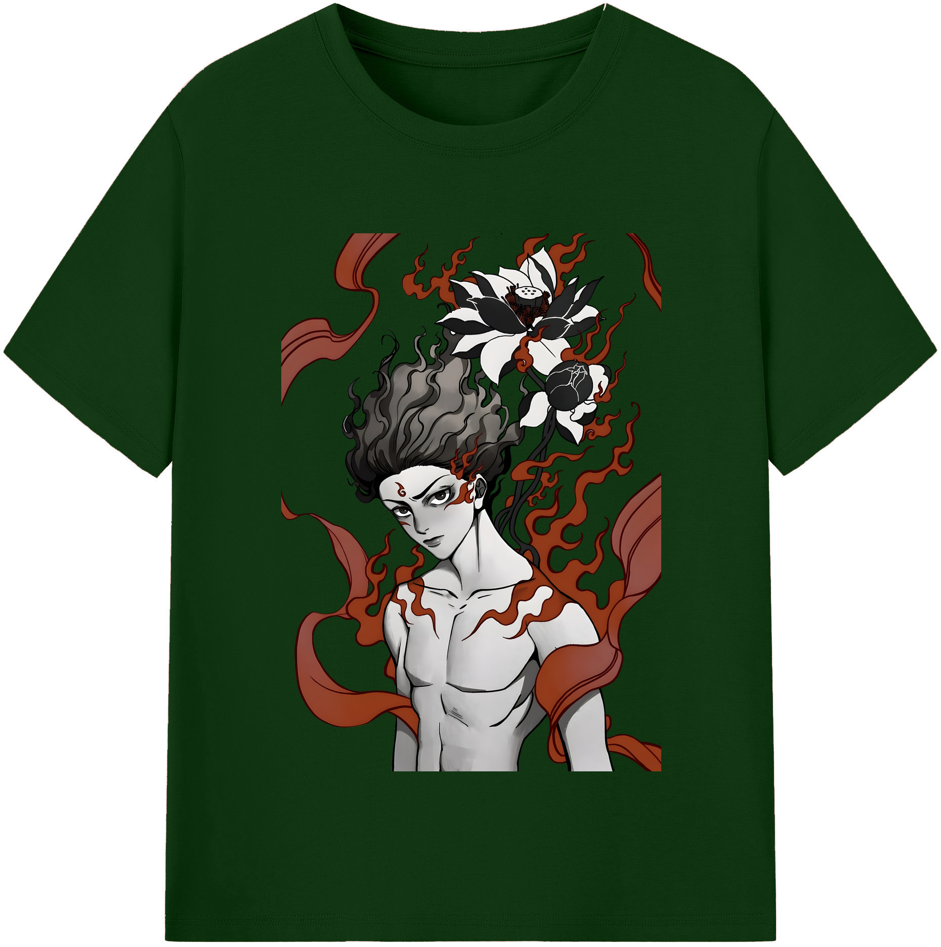 （画像用） Ne Zha 2 ナタ 魔童の大暴れ 綿100％半袖Tシャツ（フロントプリント）